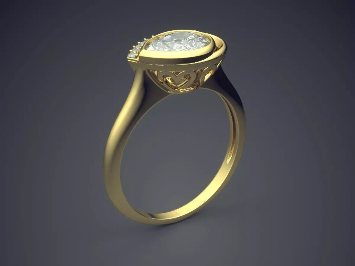 Ring With Diamonds 2724 3D print model_0