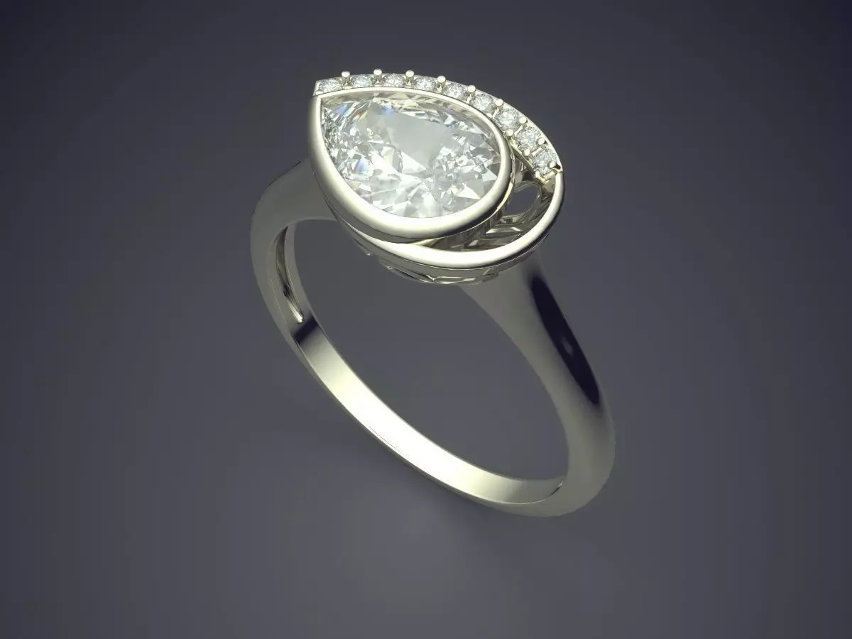 Ring With Diamonds 2724 3D print model_1