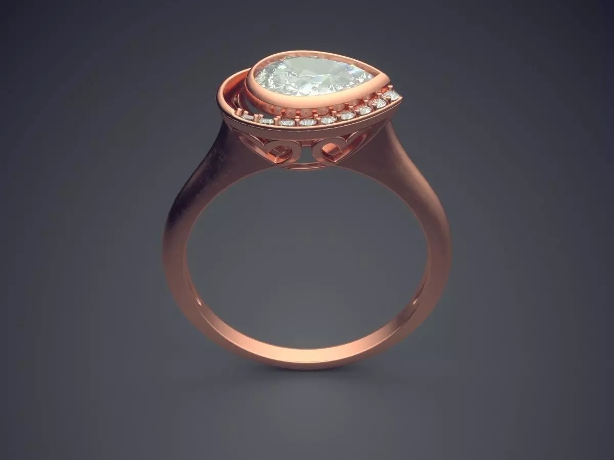 Ring With Diamonds 2724 3D print model_2