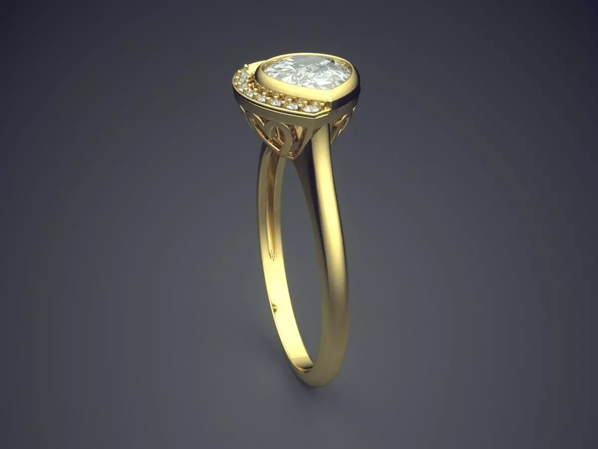 Ring With Diamonds 2724 3D print model_3