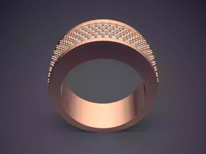 Thick Ring With Tiny Diamonds 2720