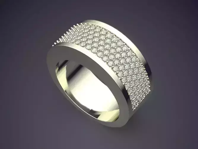Thick Ring With Tiny Diamonds 2720