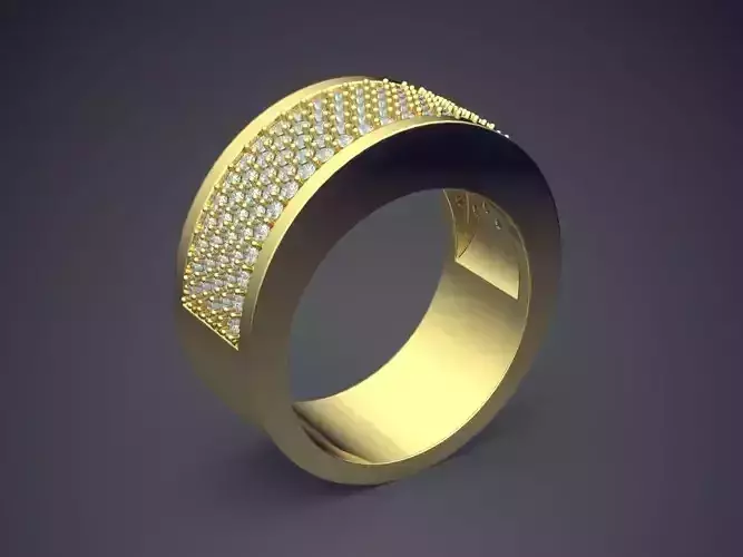 Thick Ring With Tiny Diamonds 2720