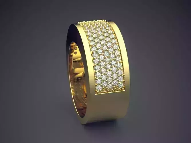 Thick Ring With Tiny Diamonds 2720