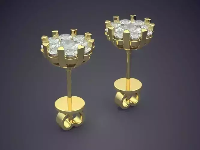 Simple Minimalistic Flower-Shaped Earrings