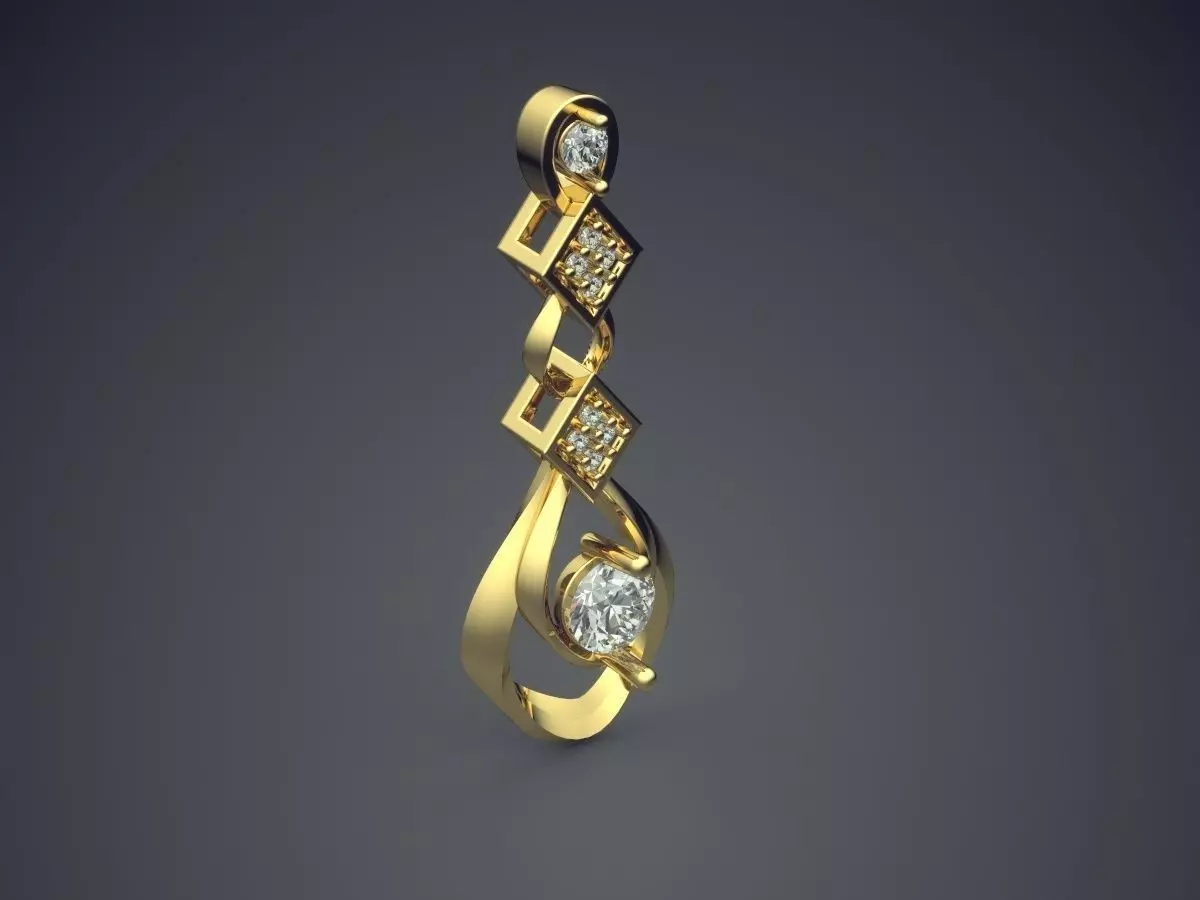 Geometrical Unique Unisex Pendant 3D print model