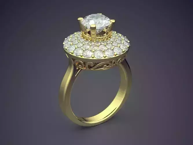 Ring With Diamonds 2697 3D print model
