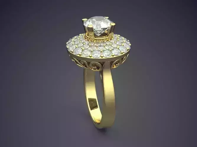 Ring With Diamonds 2697