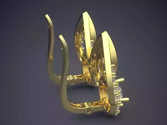 Luxurious Earrings With Diamonds 2691