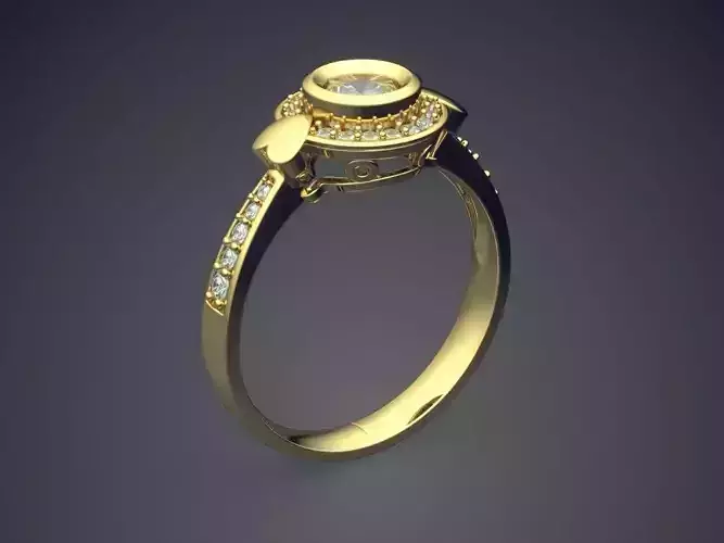 Engagement Ring With Diamonds 2690
