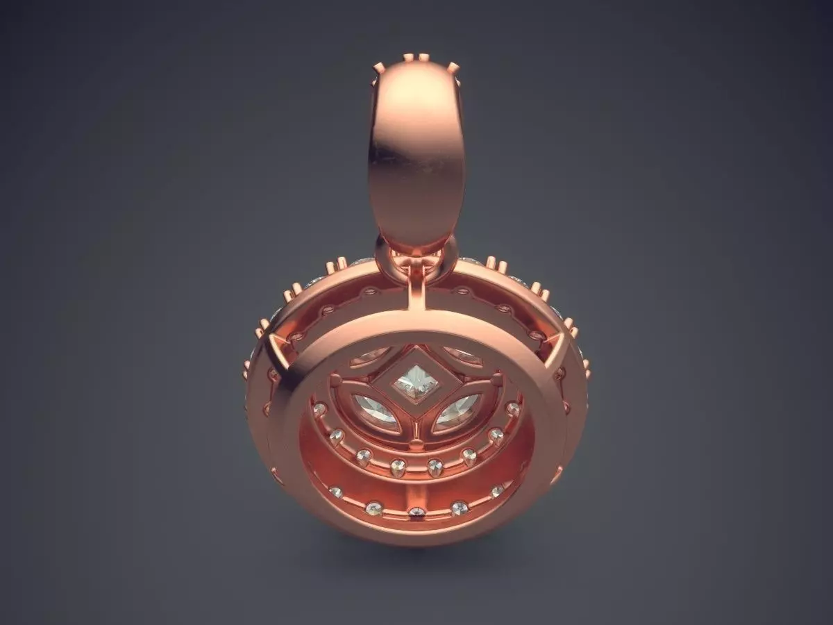 Luxurious Pendant With Diamonds 2689 3D print model_2