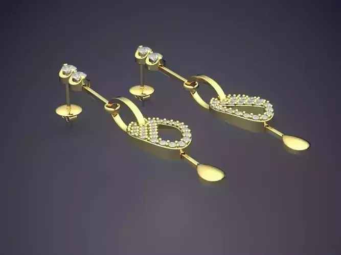 Unique Earrings With Diamonds 2674