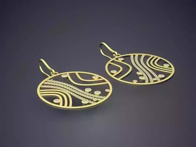 Detailed Carved Unique Earrings
