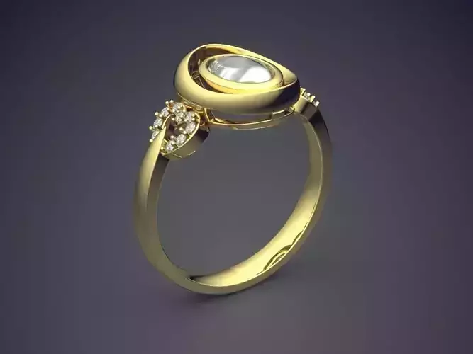 Classic Gorgeous Engagement Ring with Diamonds