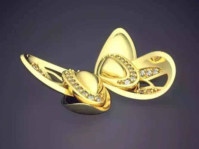 Butterfly Shape Pendant With Diamonds 2658
