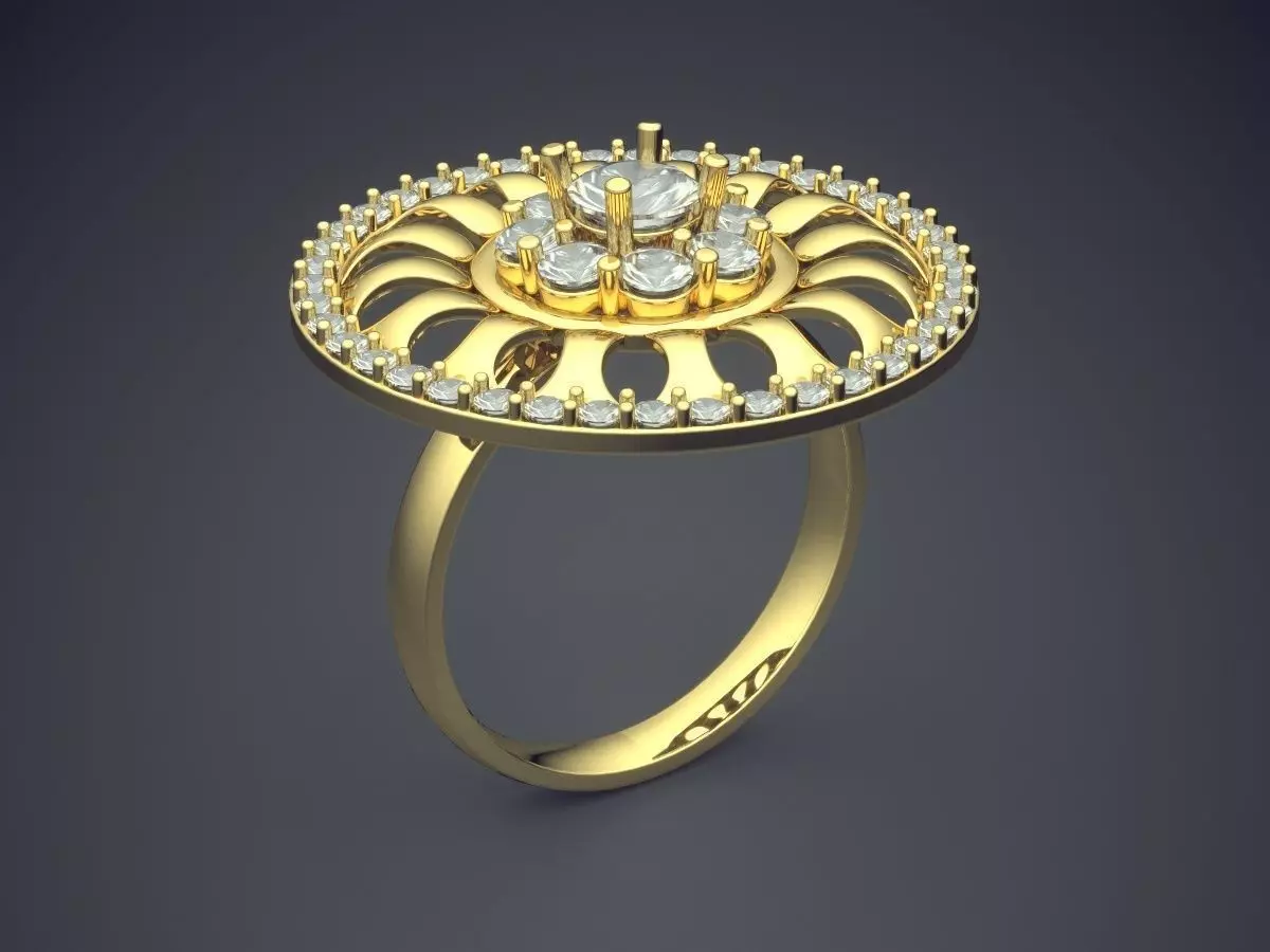 Gorgeous Impressive Diamond Ring 3D print model