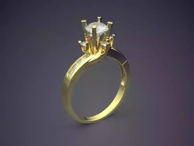 Engagement Ring With Diamonds 2651