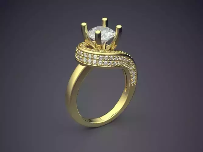 Elegant Luxurious Diamond-Ring for Engagement