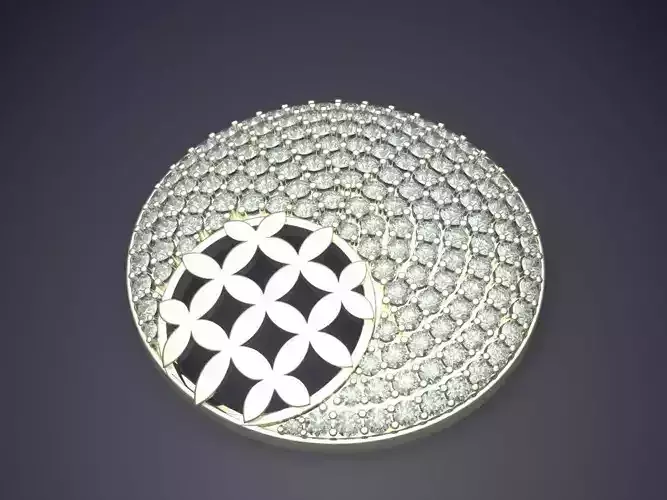 Oval Brooch With Diamonds 2643