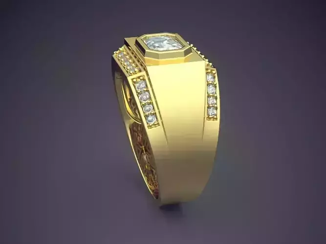 Thick Ring With Diamonds 2642
