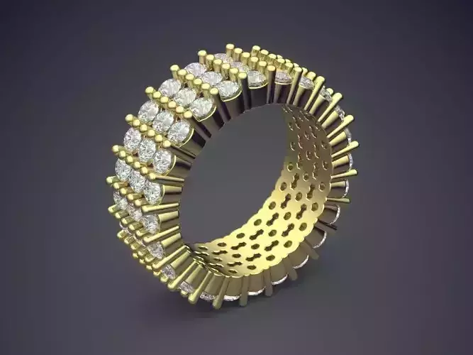 Beautiful Luxurious Ring with Diamonds on the Rim