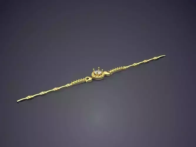 Thin Bracelet With Diamonds 2631