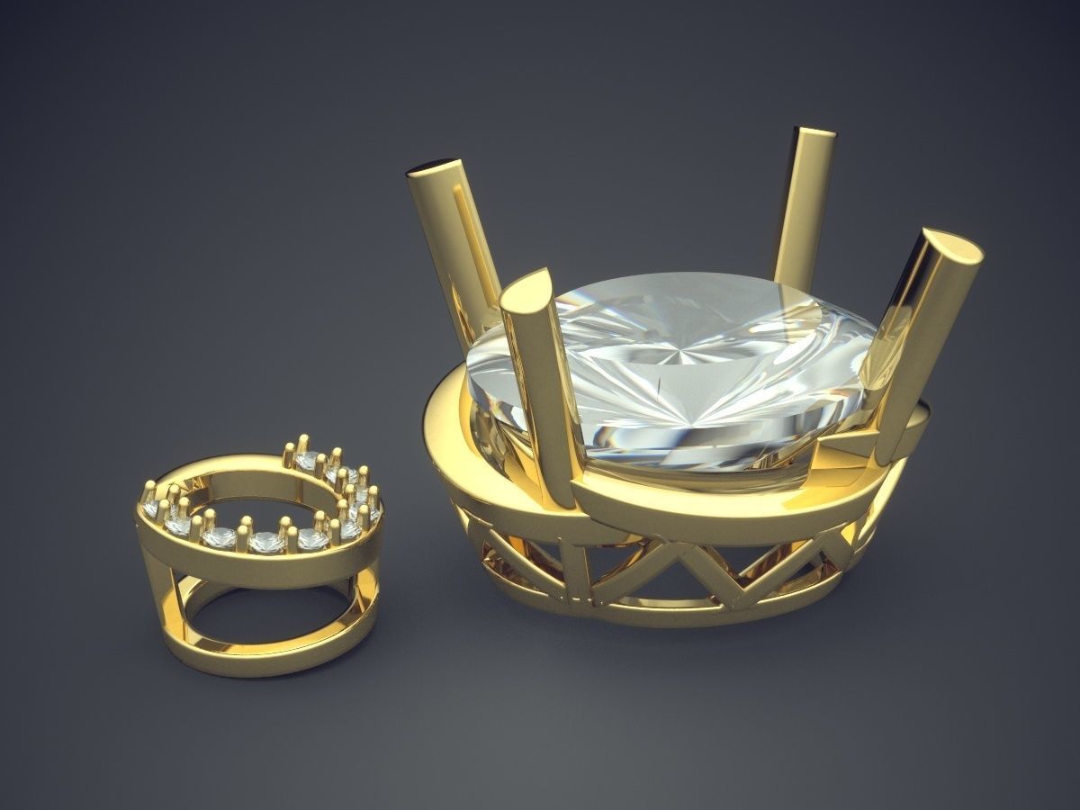 Impressive Elegant Diamond Pendant 3D print model_3