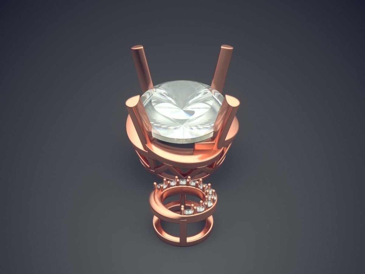 Impressive Elegant Diamond Pendant 3D print model_2