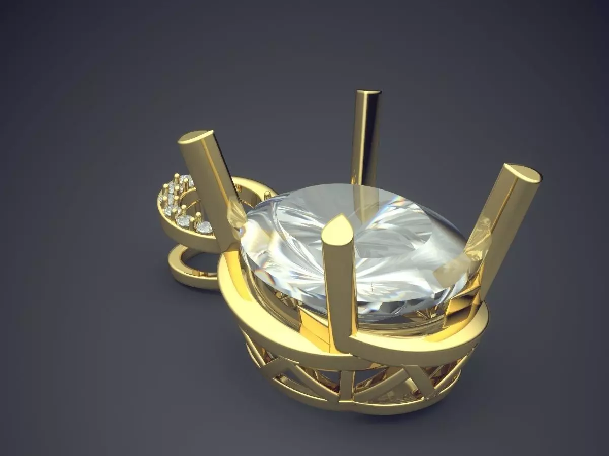 Impressive Elegant Diamond Pendant 3D print model_0