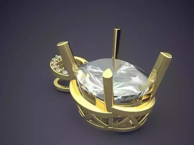 Impressive Elegant Diamond Pendant 3D print model