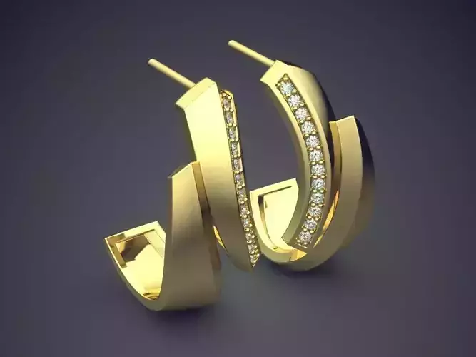 Unique Earrings With Small Diamonds 2625