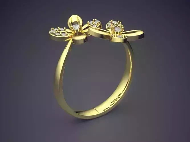 Girly Flower-Shape Detailed Ring