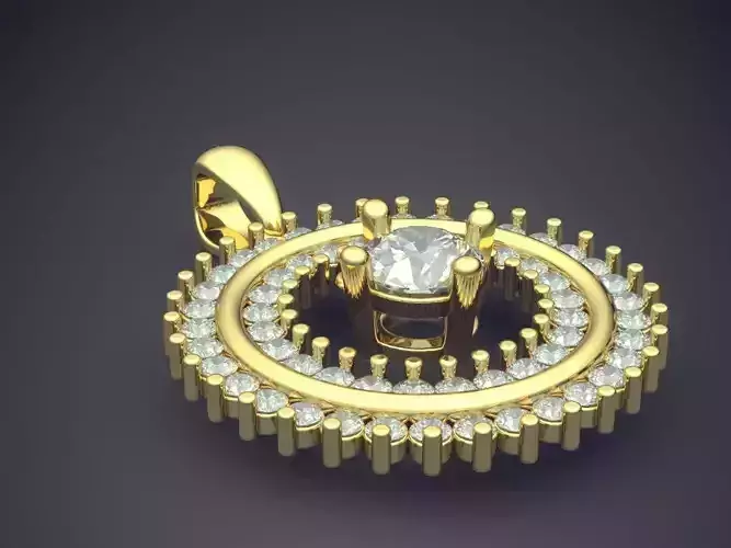 Simple Classic Textured Detailed Pendant