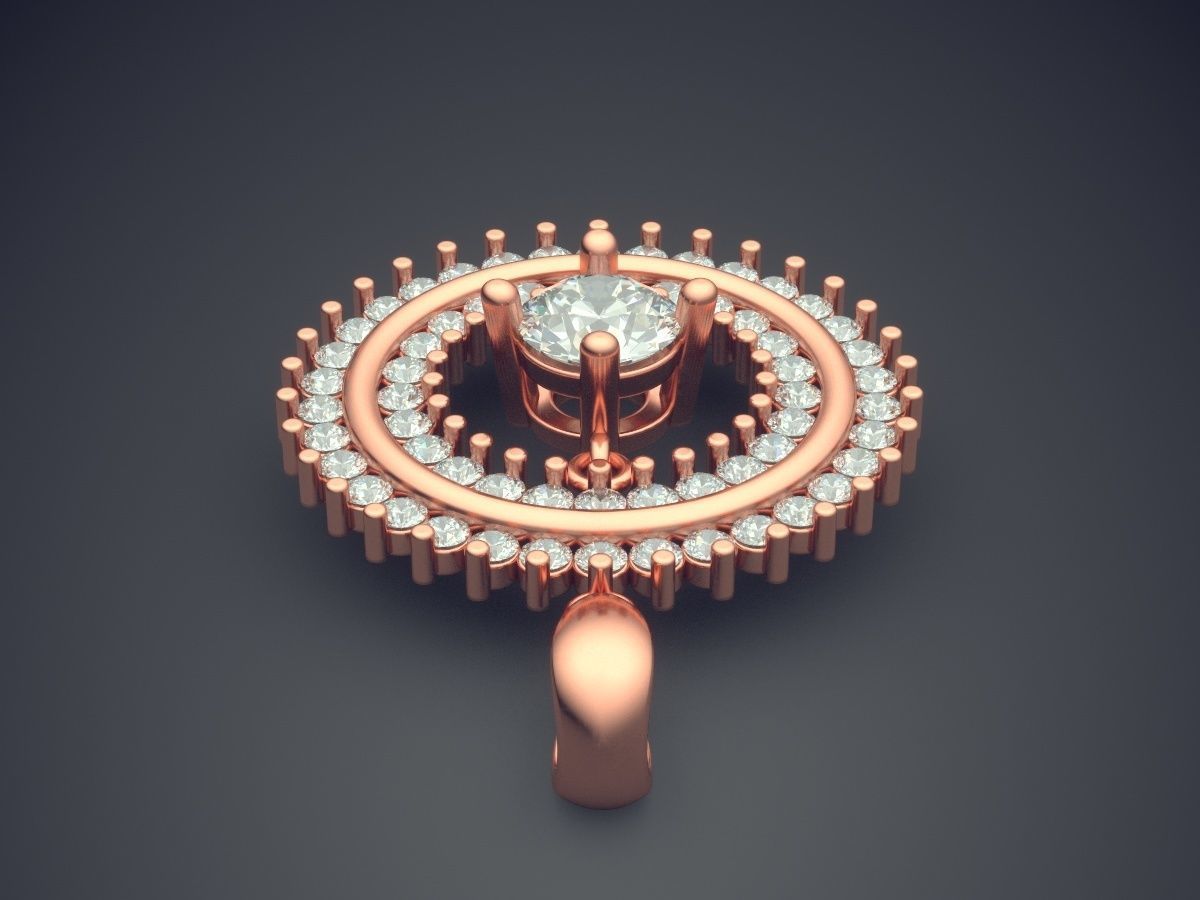 Simple Classic Textured Detailed Pendant 3D print model_2