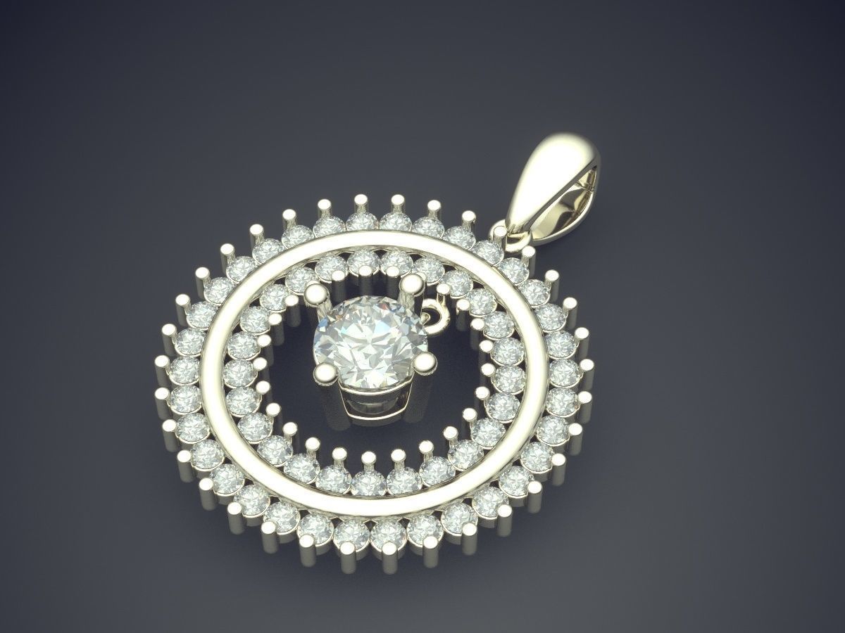 Simple Classic Textured Detailed Pendant 3D print model_1