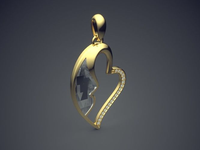 Heart Shape Pendant 261 3D print model