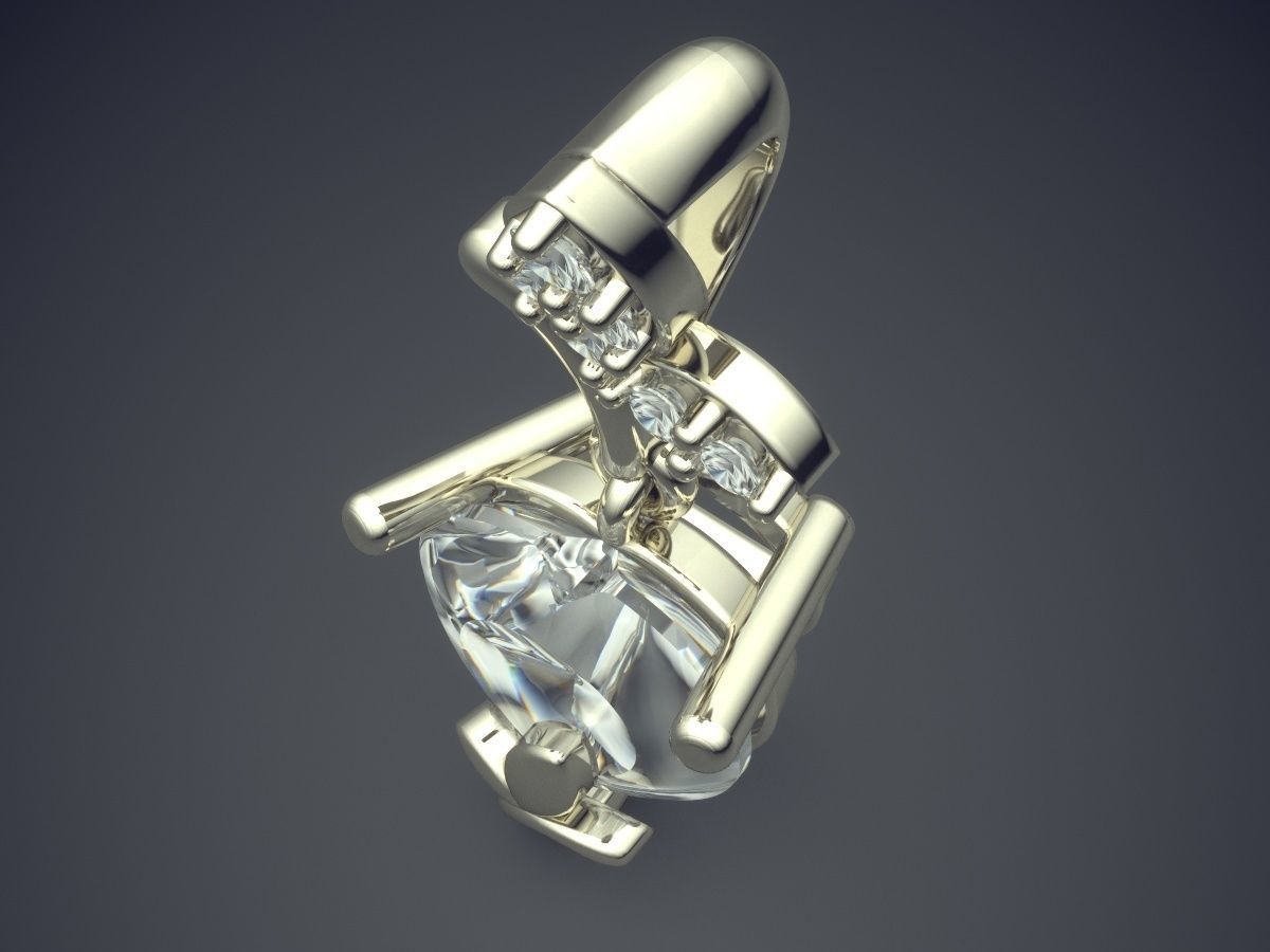 Unique Futuristic Shape Pendant 3D print model_1