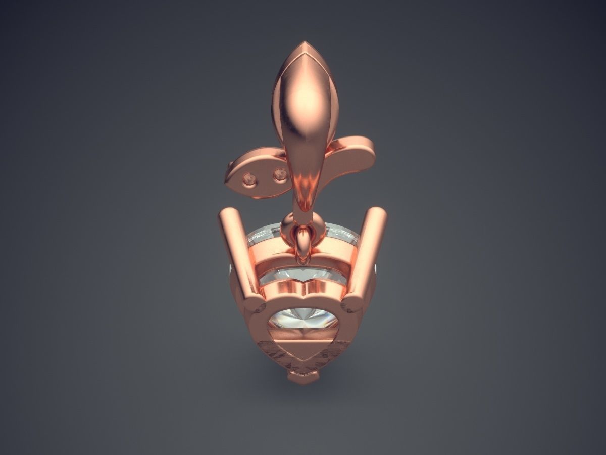 Unique Futuristic Shape Pendant 3D print model_2