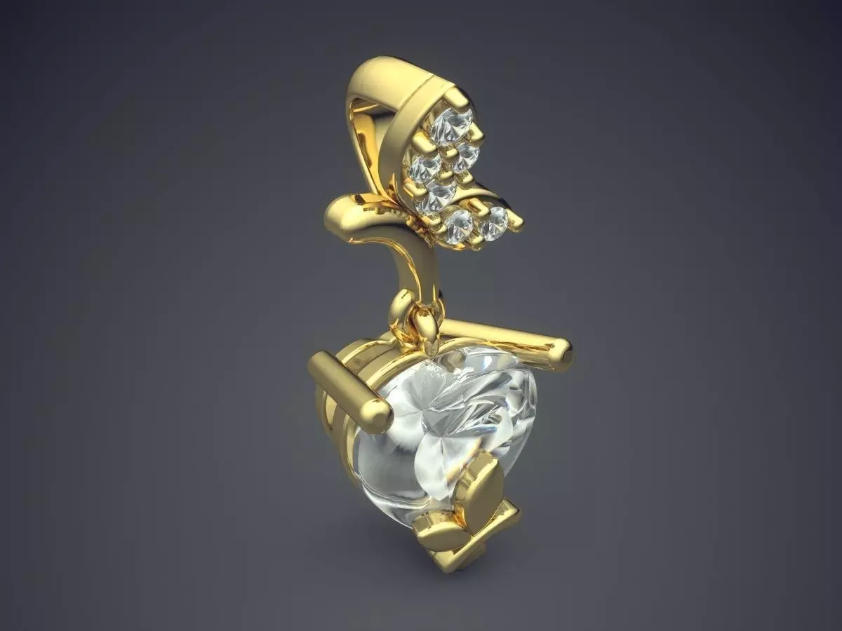 Unique Futuristic Shape Pendant 3D print model_0