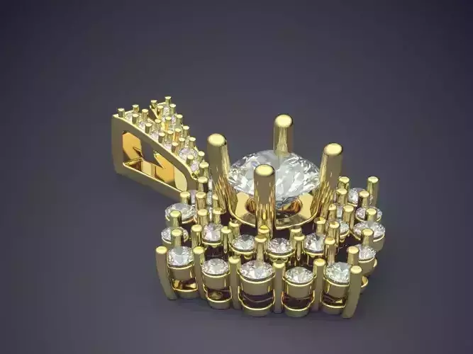 Pendant Full Of Diamonds 2596