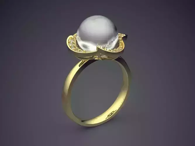 Ring With Pearl 2590