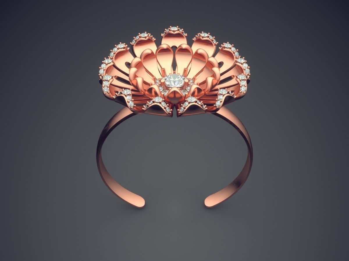 Bracelet With Diamonds 2579 3D print model_2