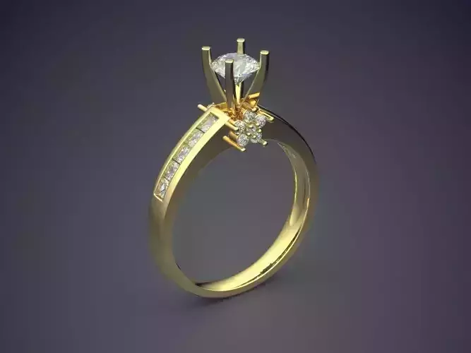 Engagement Ring With Diamonds 2577