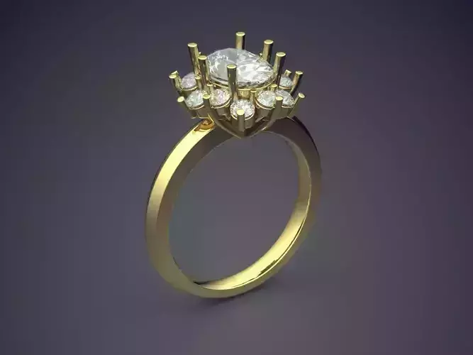 Engagement Ring With Diamonds 2562