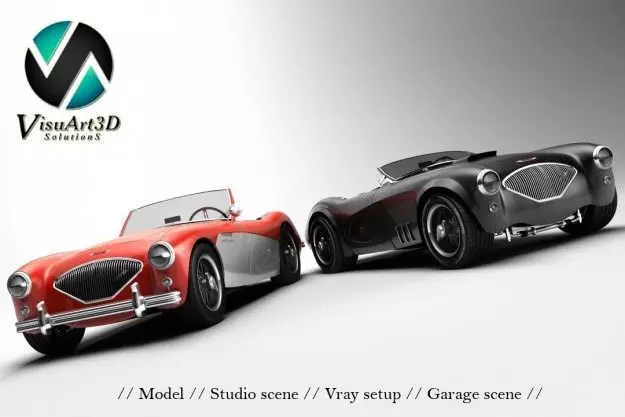 Austin Healey Collection 3D model_0