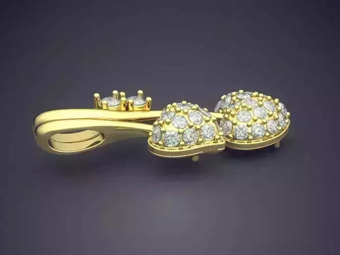 Heart-shaped Pendant With Diamonds 254