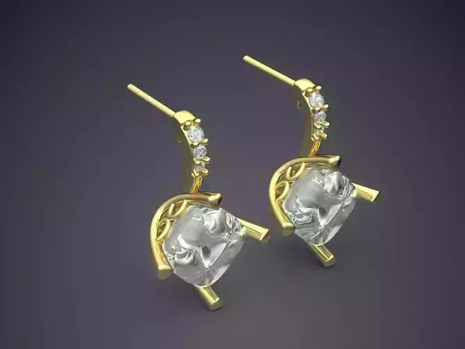 Glamorous Minimalistic Diamond Earrings