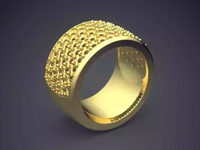 Thick Textured Man Ring