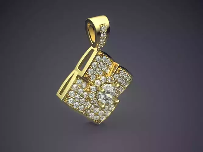Pendant Full of Diamonds 2514 3D print model