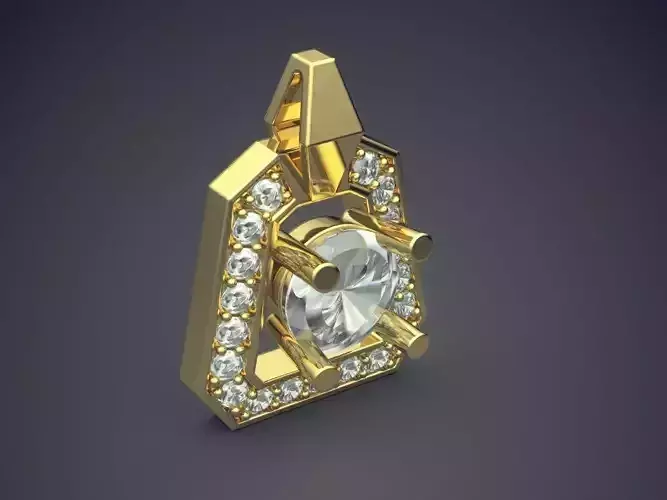Pendant With Diamonds 2497 3D print model
